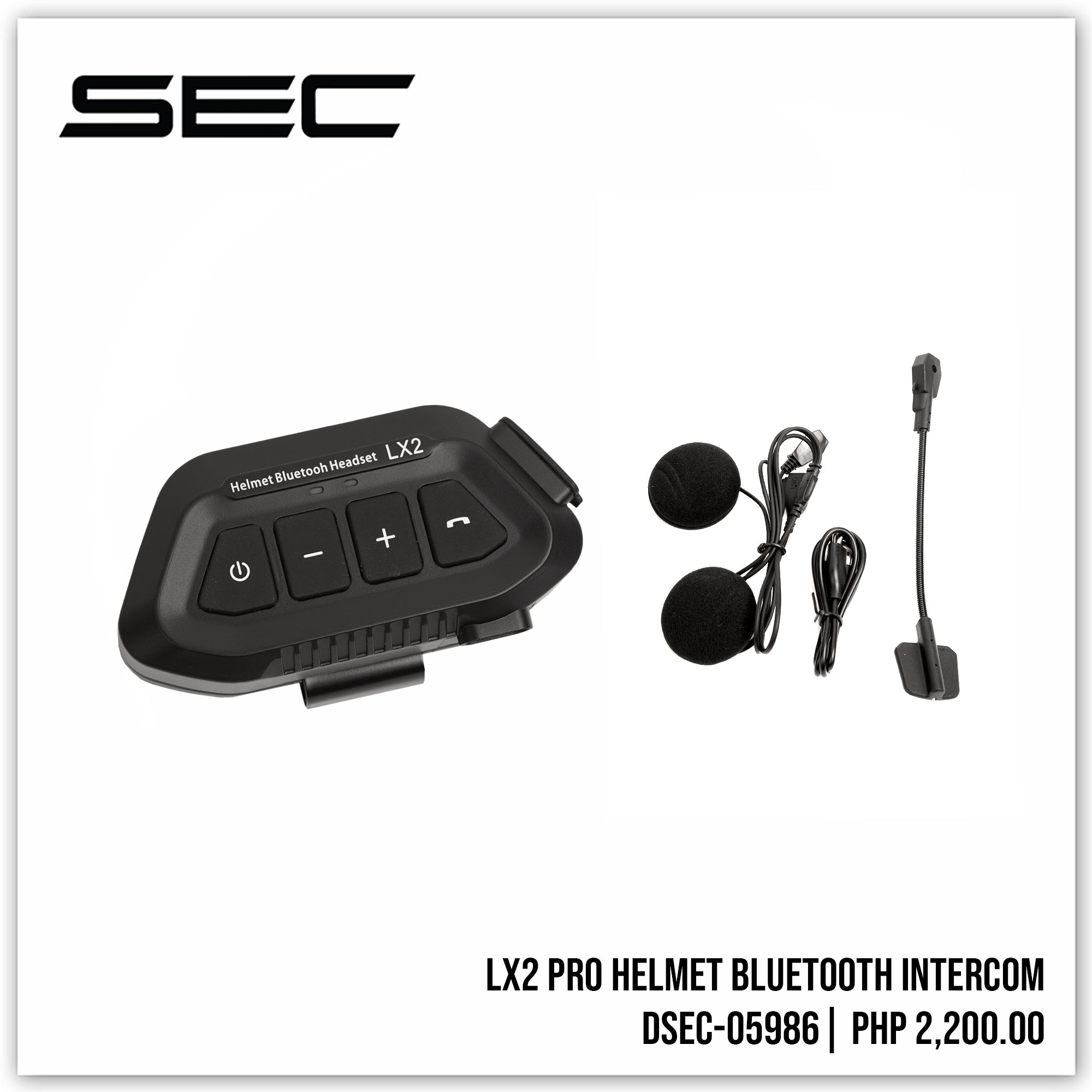 LX2 Pro Helmet Bluetooth Intercom