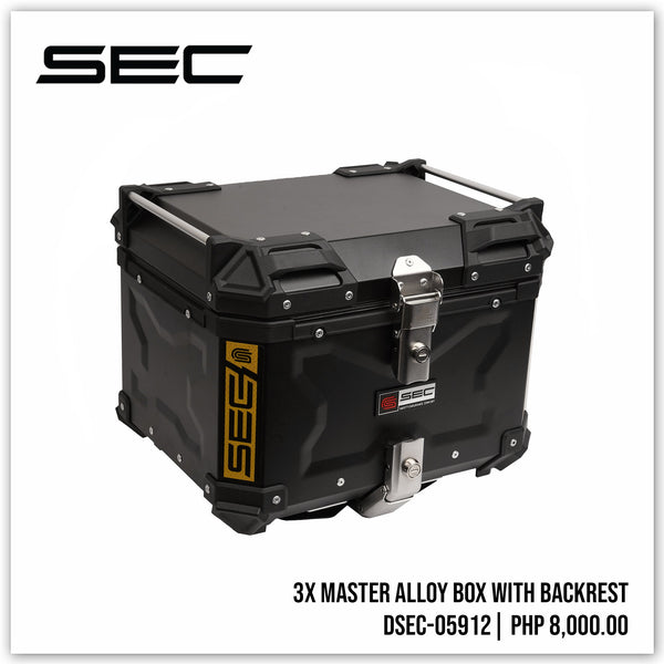45L - (WITH BACKREST) 3x Master Alloy Box – SEC Motosupply