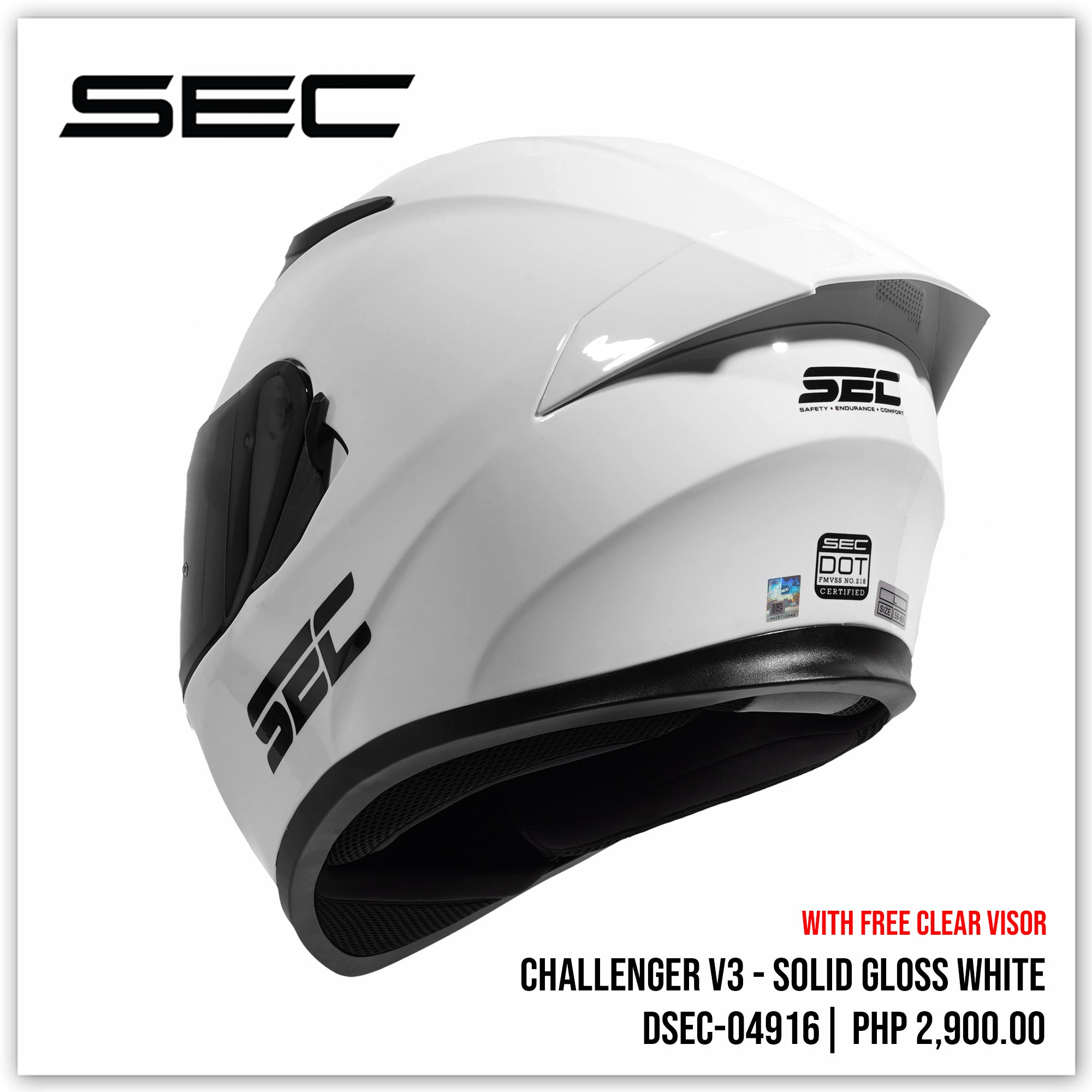 Challenger v3 - Solid Gloss White