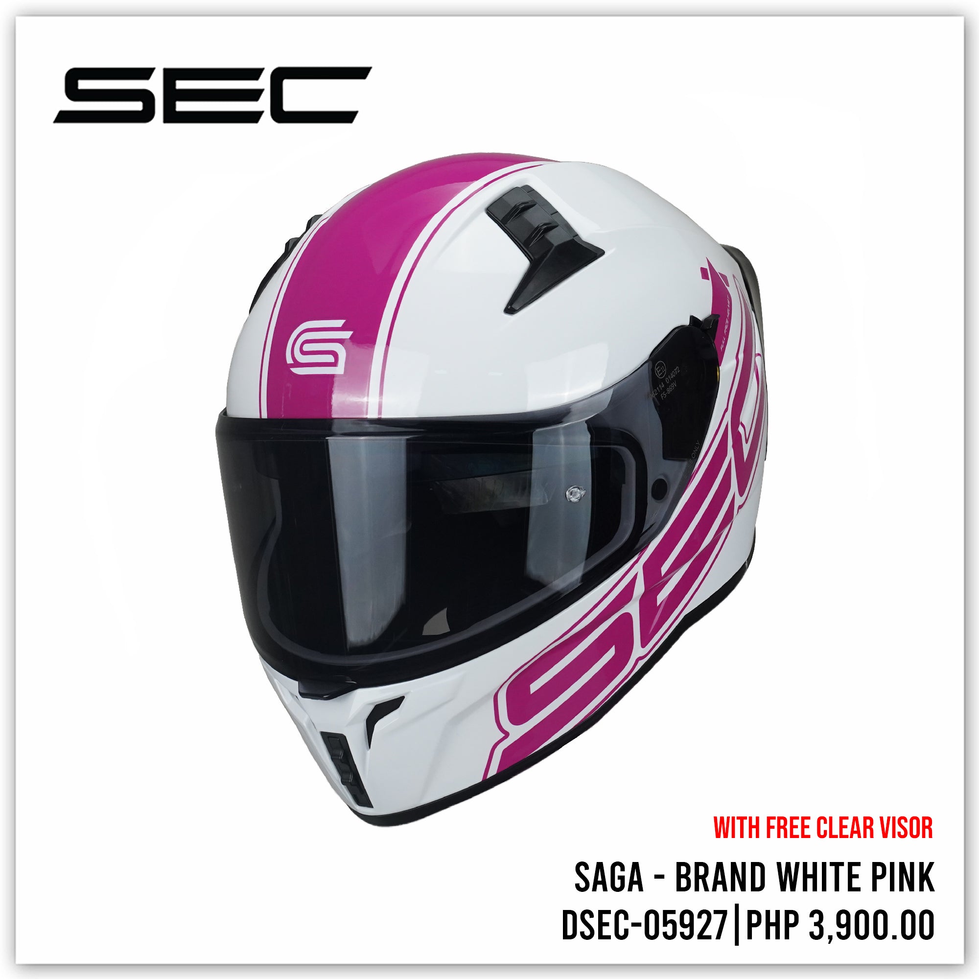 SAGA - Brand White/Pink
