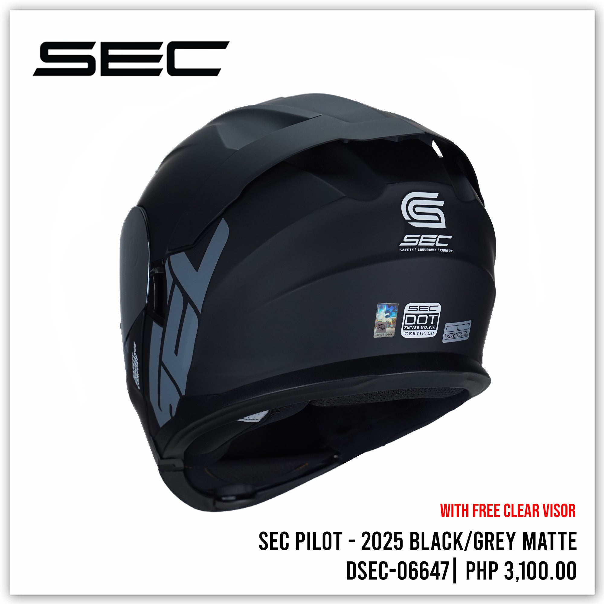 SEC PILOT - 2025 (BLACK/GREY)