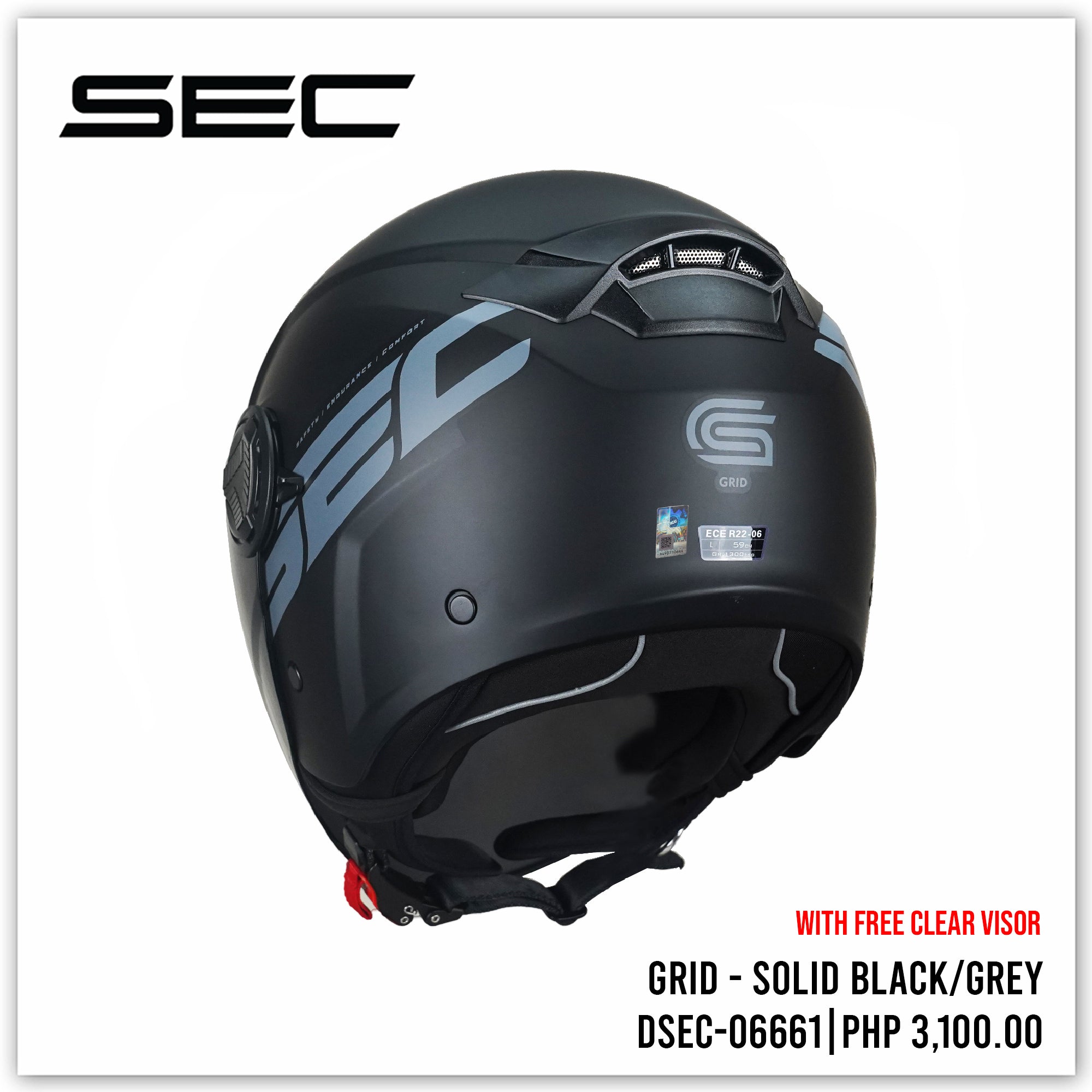 GRID - SOLID BLACK/GREY