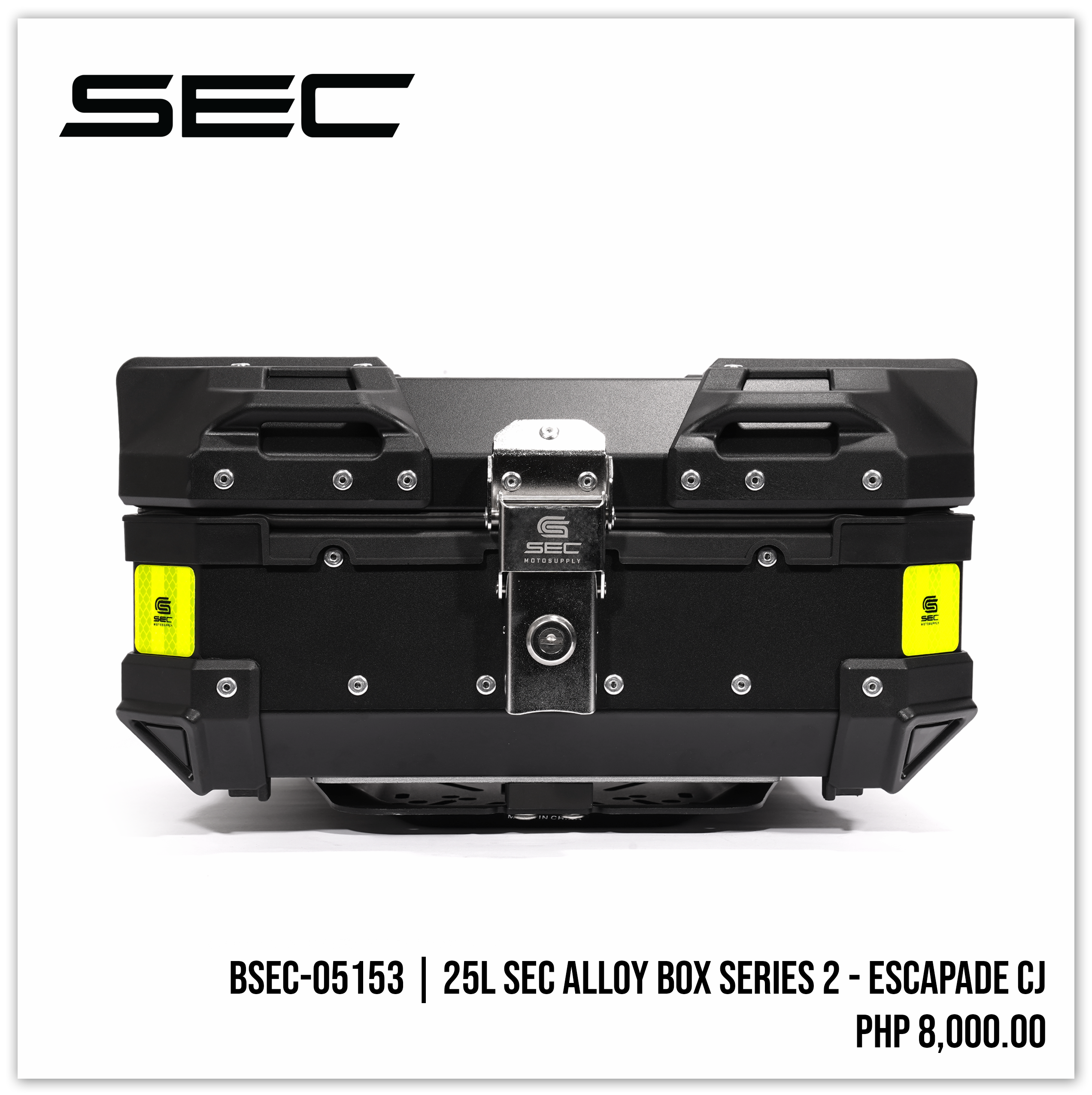 Sec Chest Box 25L SEC Alloy Box Series 2 - ESCAPADE CJ – SEC Motosupply