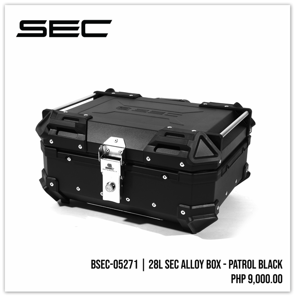 Sec Utility Box 28L SEC Alloy Box - Patrol Black – SEC Motosupply