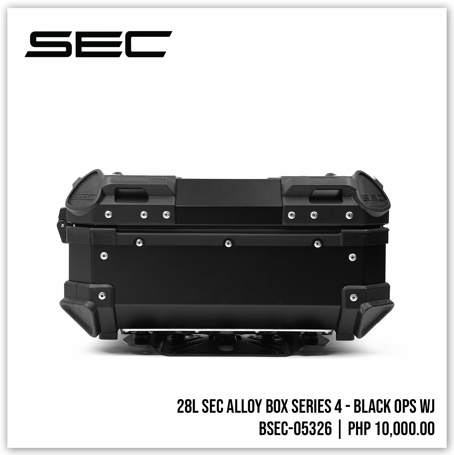 28L SEC Alloy Box Series 4 - Black Ops WJ – SEC Motosupply 28L SEC Alloy Box Series 4 - Black Ops WJ – SEC Motosupply