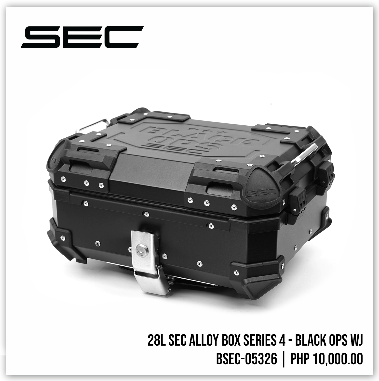 ブラックボルトbox 28L SEC Alloy Box Series 4 - Black Ops WJ – SEC Motosupply