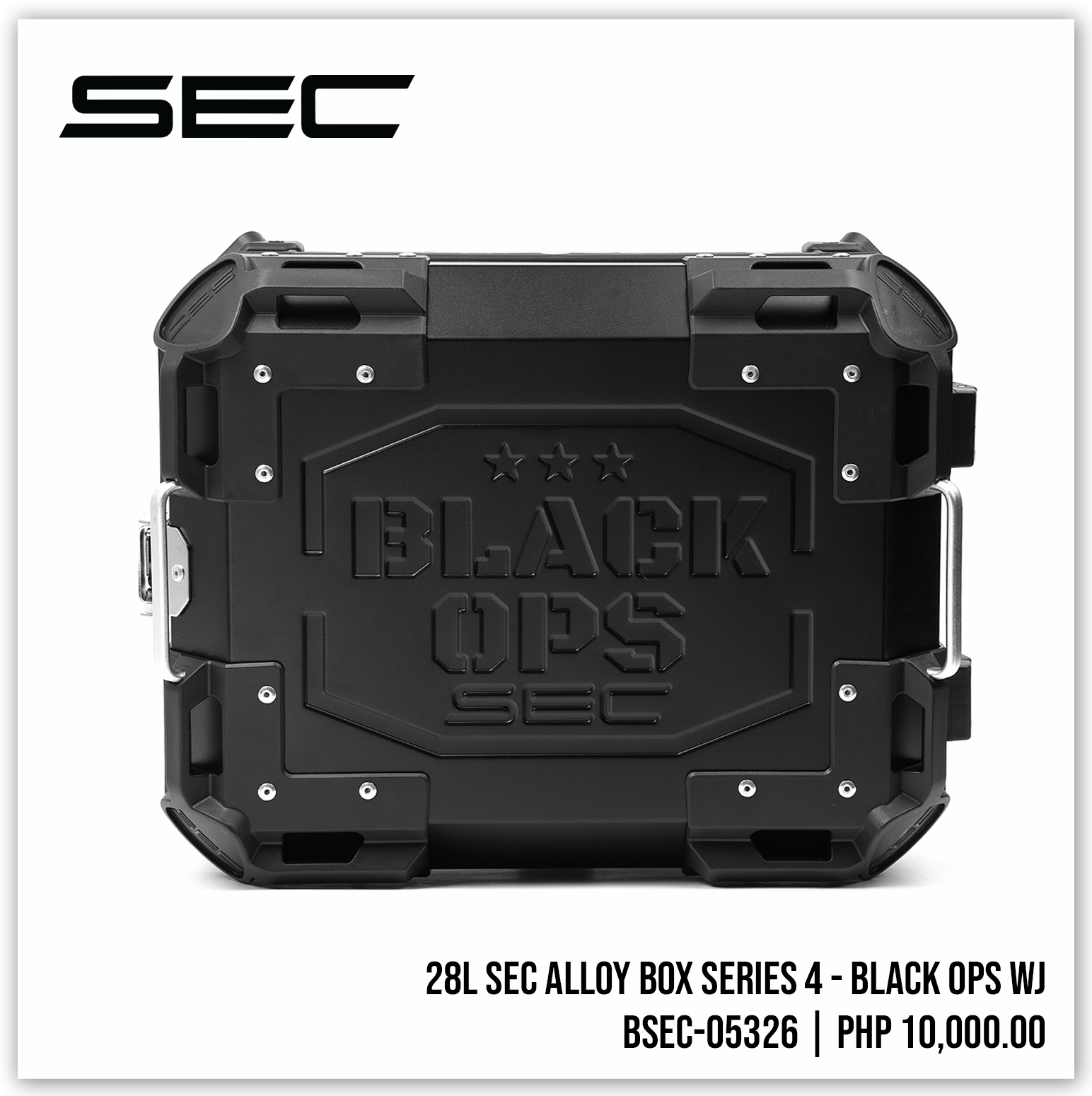 ブラックボルトbox 28L SEC Alloy Box Series 4 - Black Ops WJ – SEC Motosupply