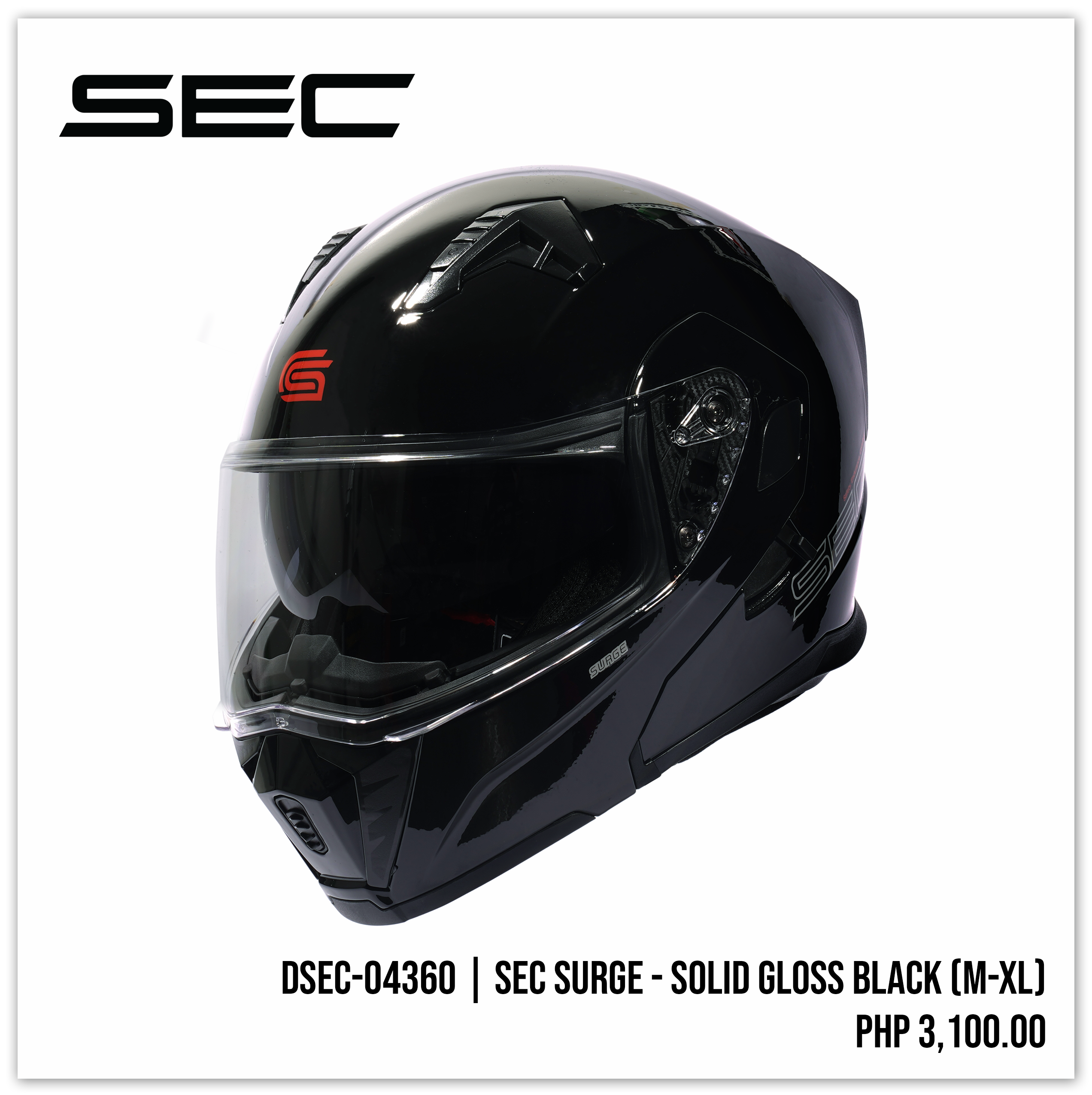 SEC Surge - Solid Gloss Black