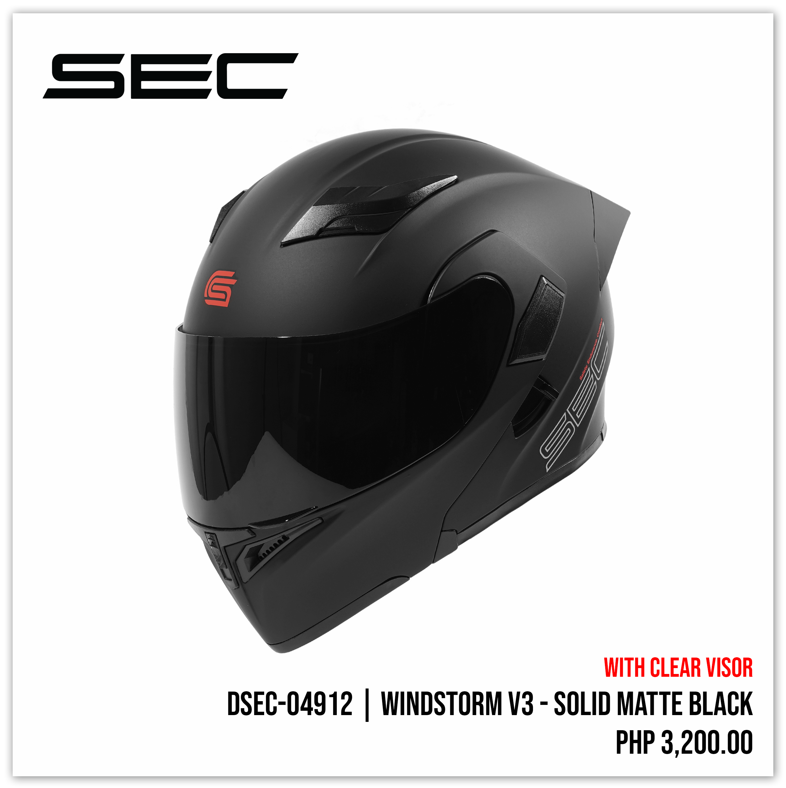Windstorm V3 - Solid Matte Black