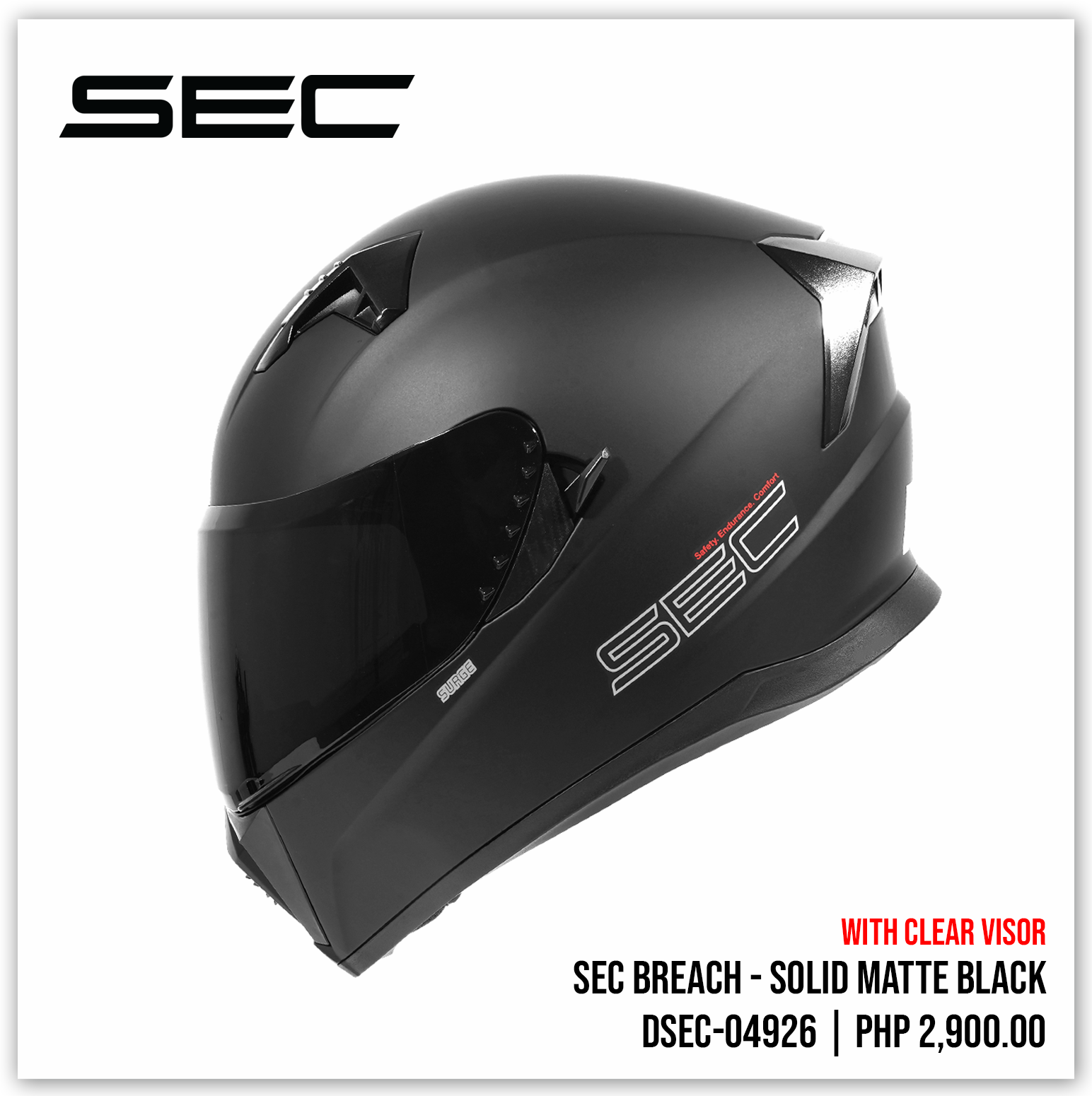 SEC Breach - Solid Matte Black