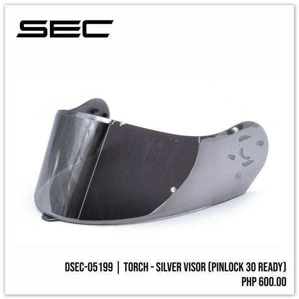 Torch - Silver Visor (Pinlock 30 ready) – SEC Motosupply