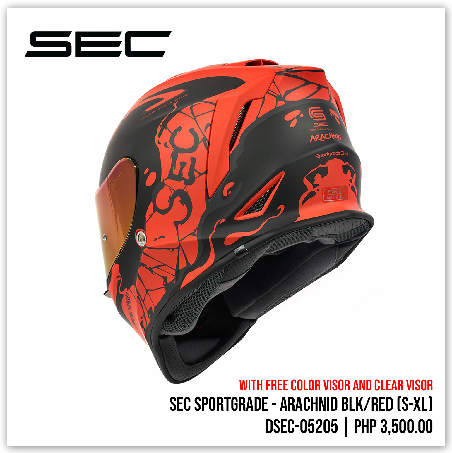SEC Sportgrade - Arachnid BLK/RED