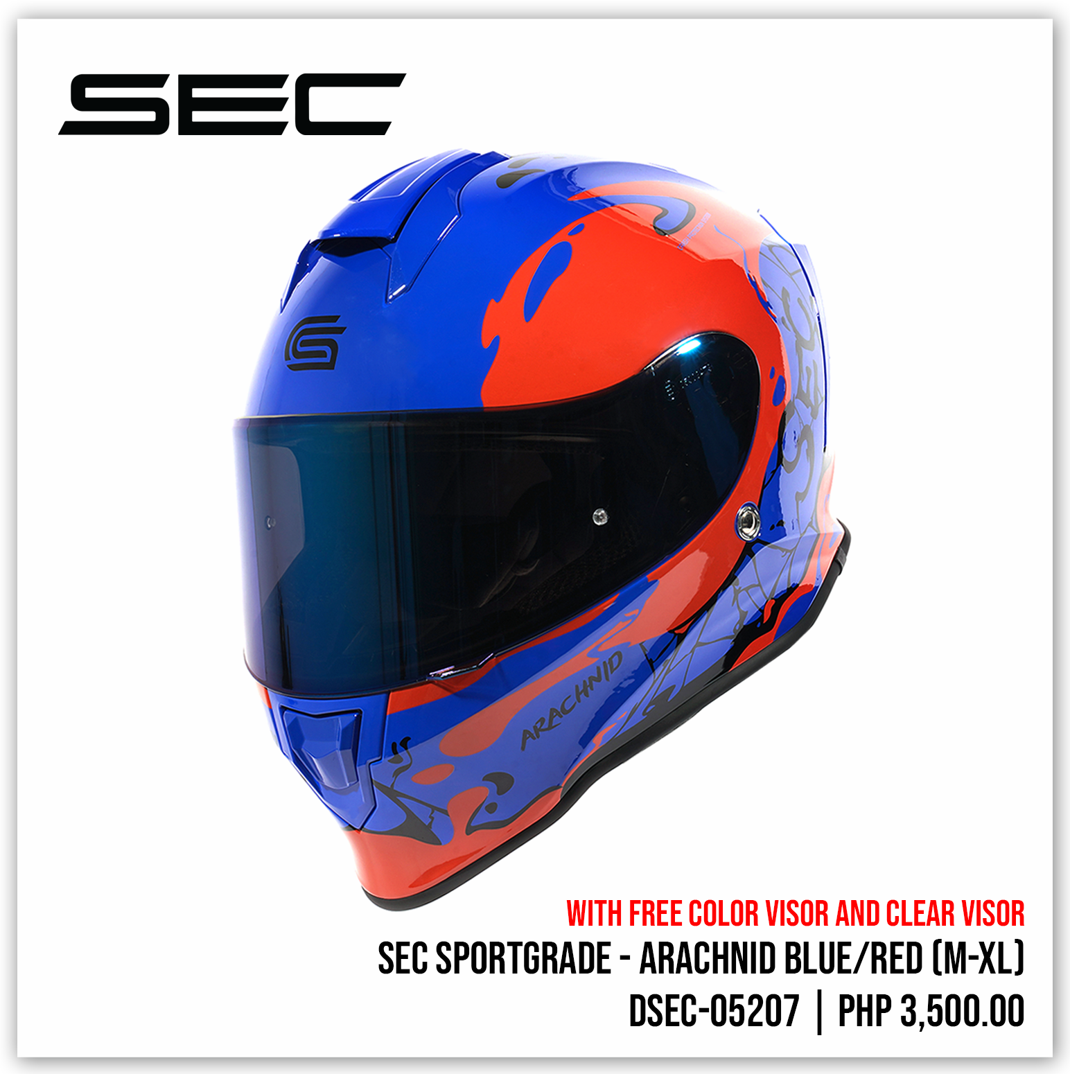 SEC Sportgrade - Arachnid BLU/RED