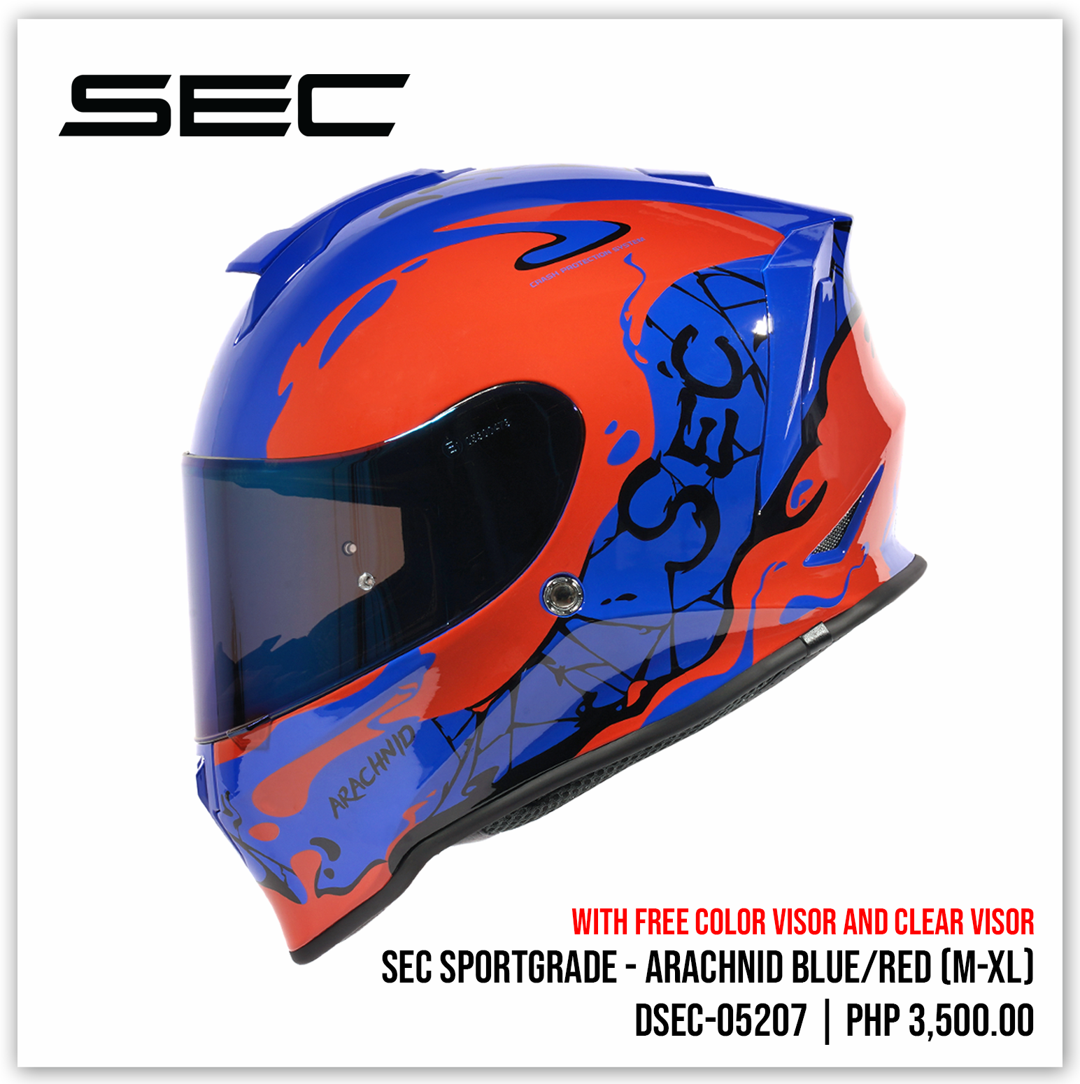 SEC Sportgrade - Arachnid BLU/RED