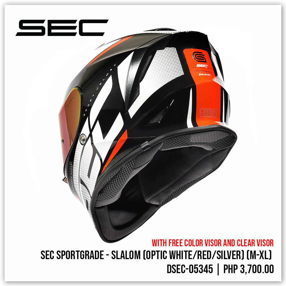 SEC Sportgrade - Slalom (Optic White/Red/Silver)