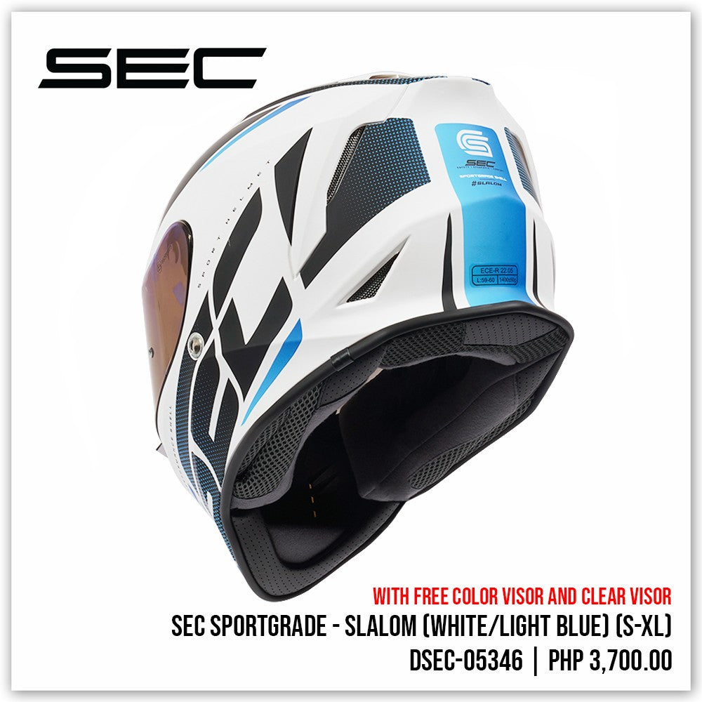 SEC Sportgrade - Slalom (White/Light Blue)