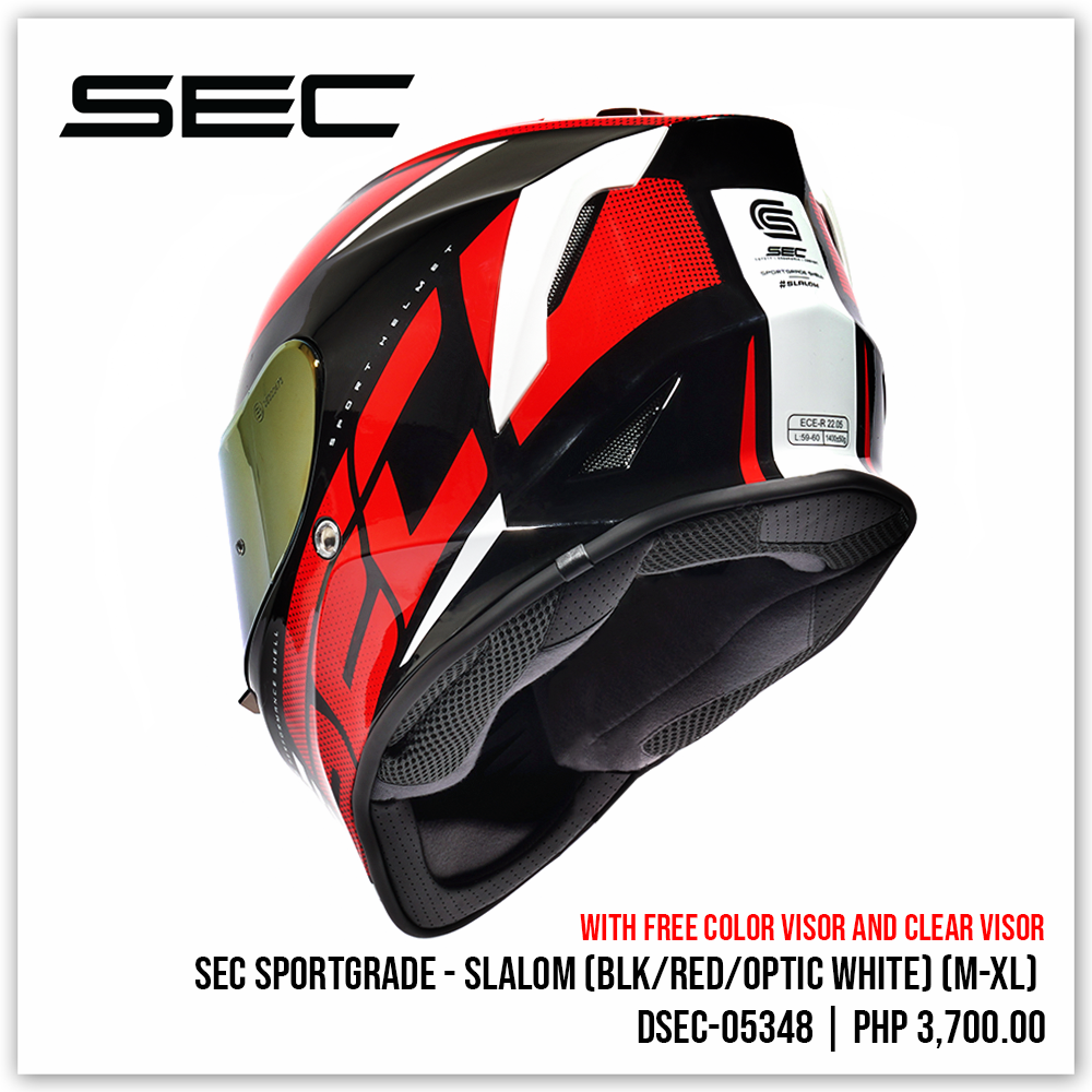 SEC Sportgrade - Slalom (Black/Red/Optic White)