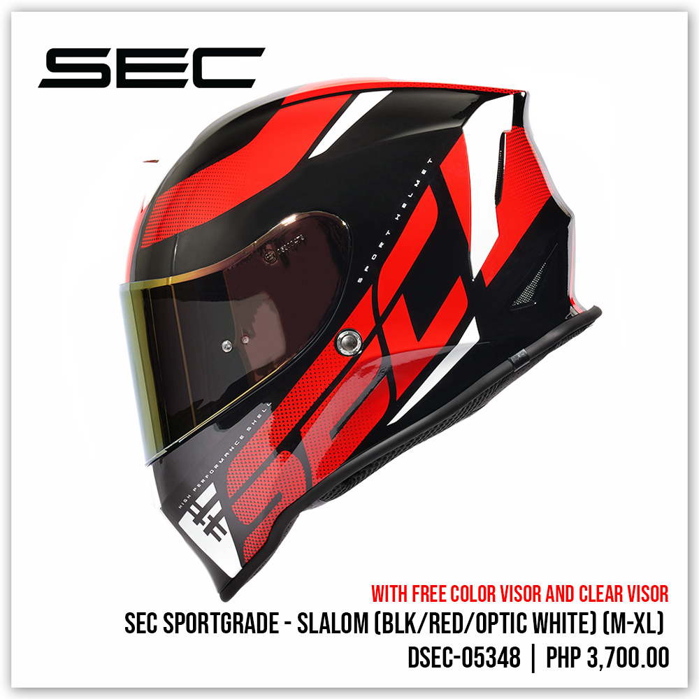 SEC Sportgrade - Slalom (Black/Red/Optic White)