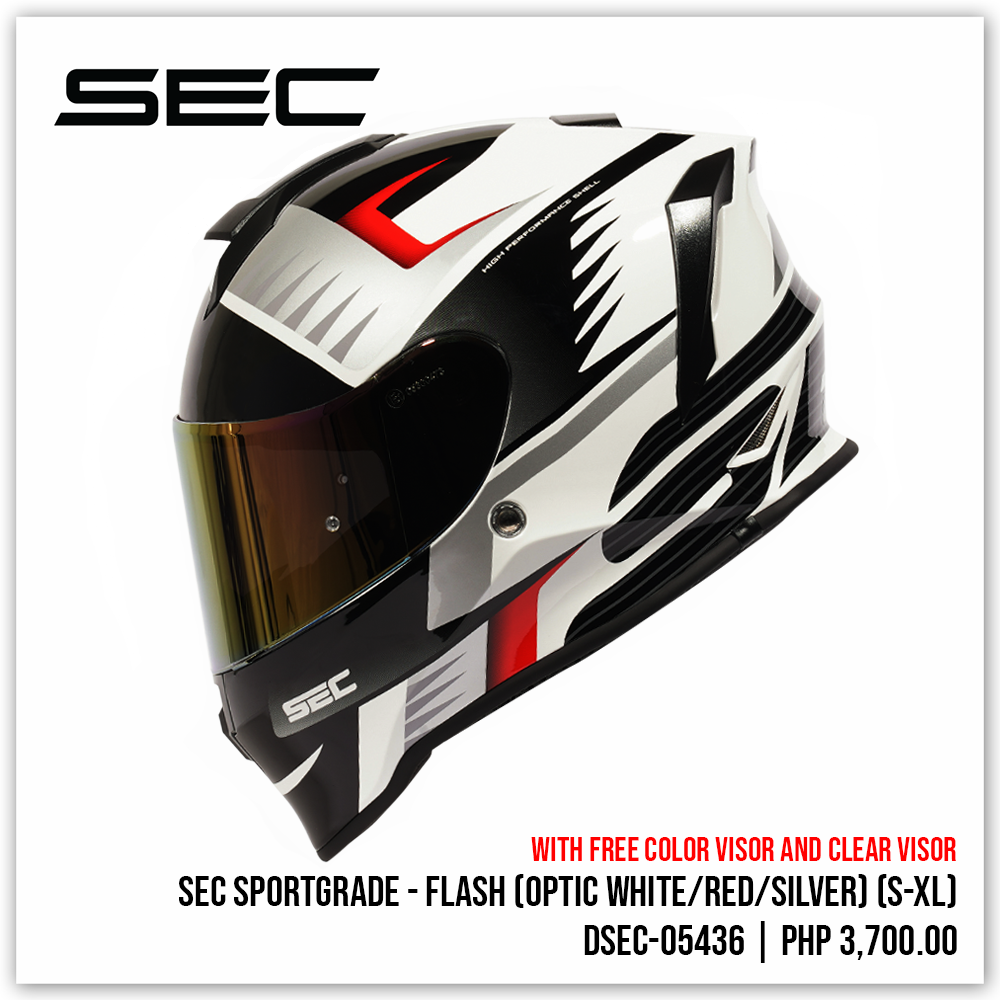 SEC Sportgrade - Flash (Optic White/ Red/ Silver)