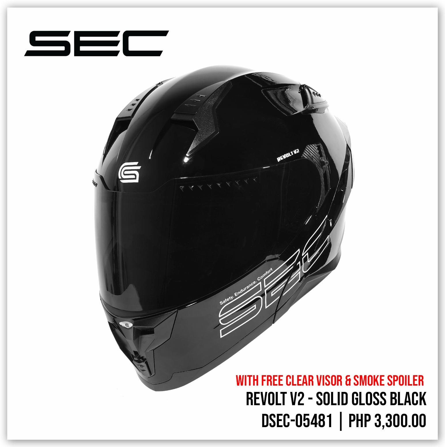 Revolt V2 - Solid Gloss Black