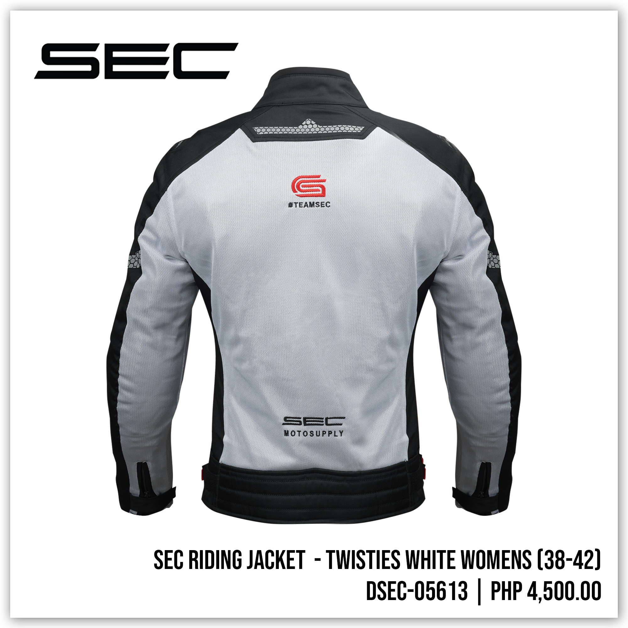 SEC Riding Jacket - Twisties White Womens