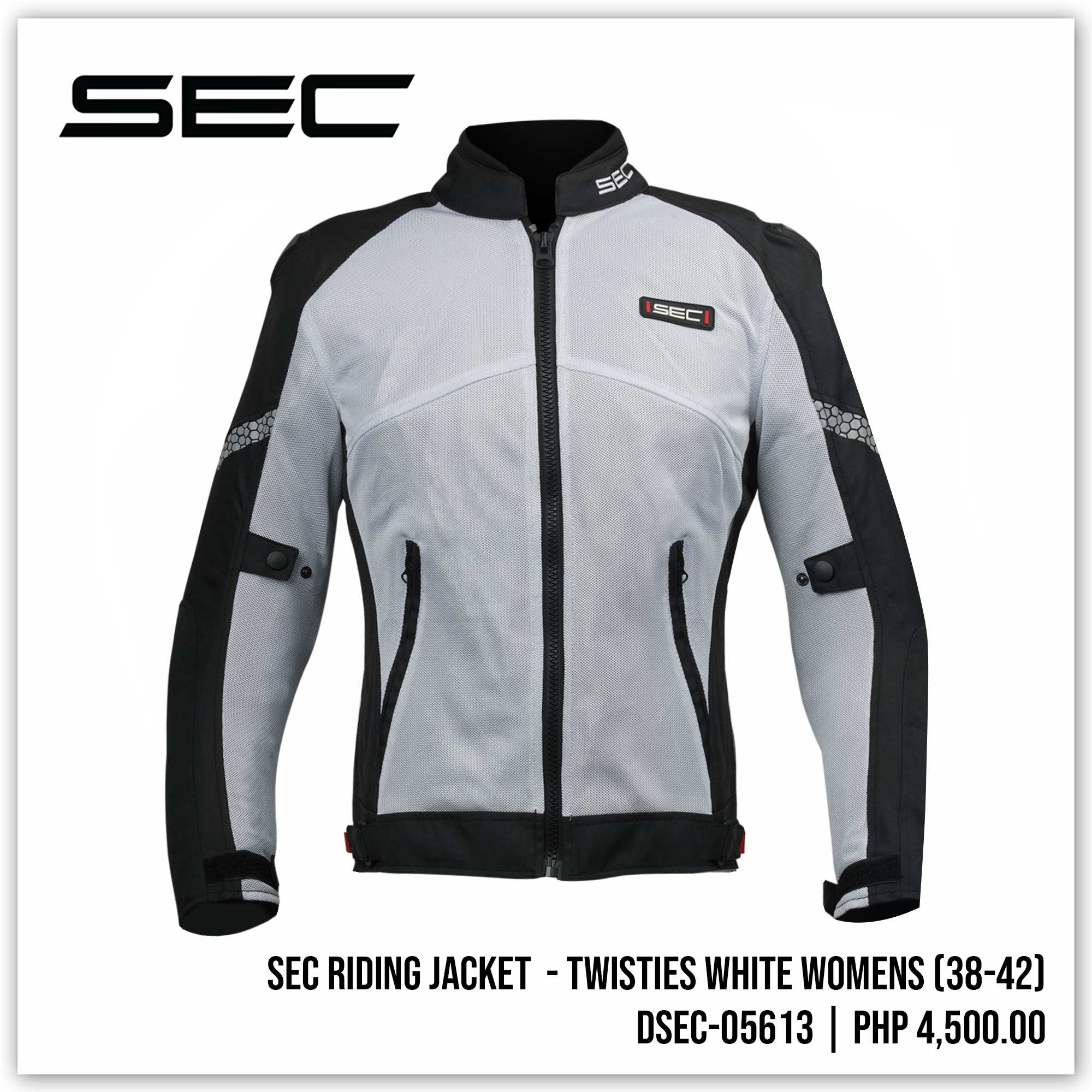SEC Riding Jacket - Twisties White Womens