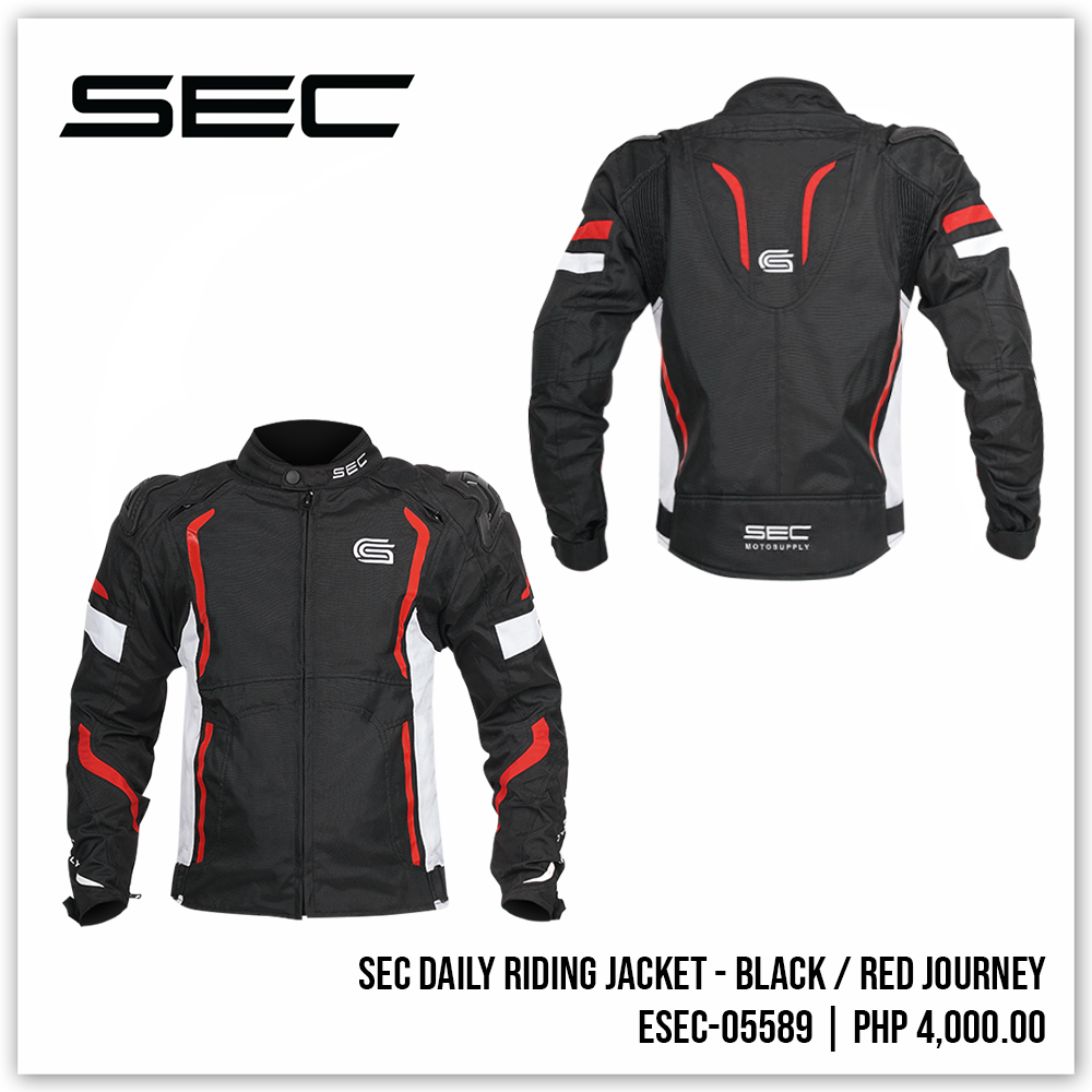 SEC Daily Riding Jacket - Black/Red Journey