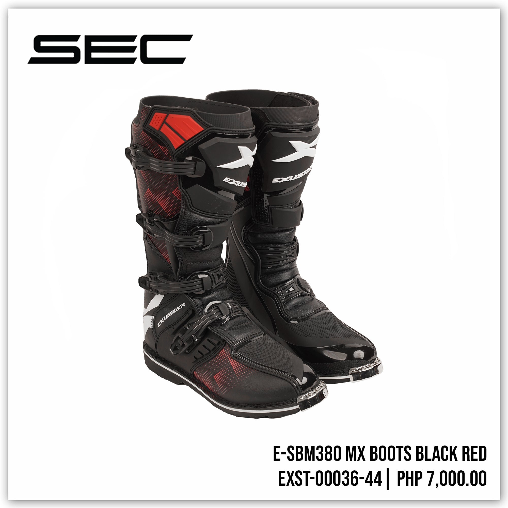 E-SBM380 MX Boots (BLK/RED)