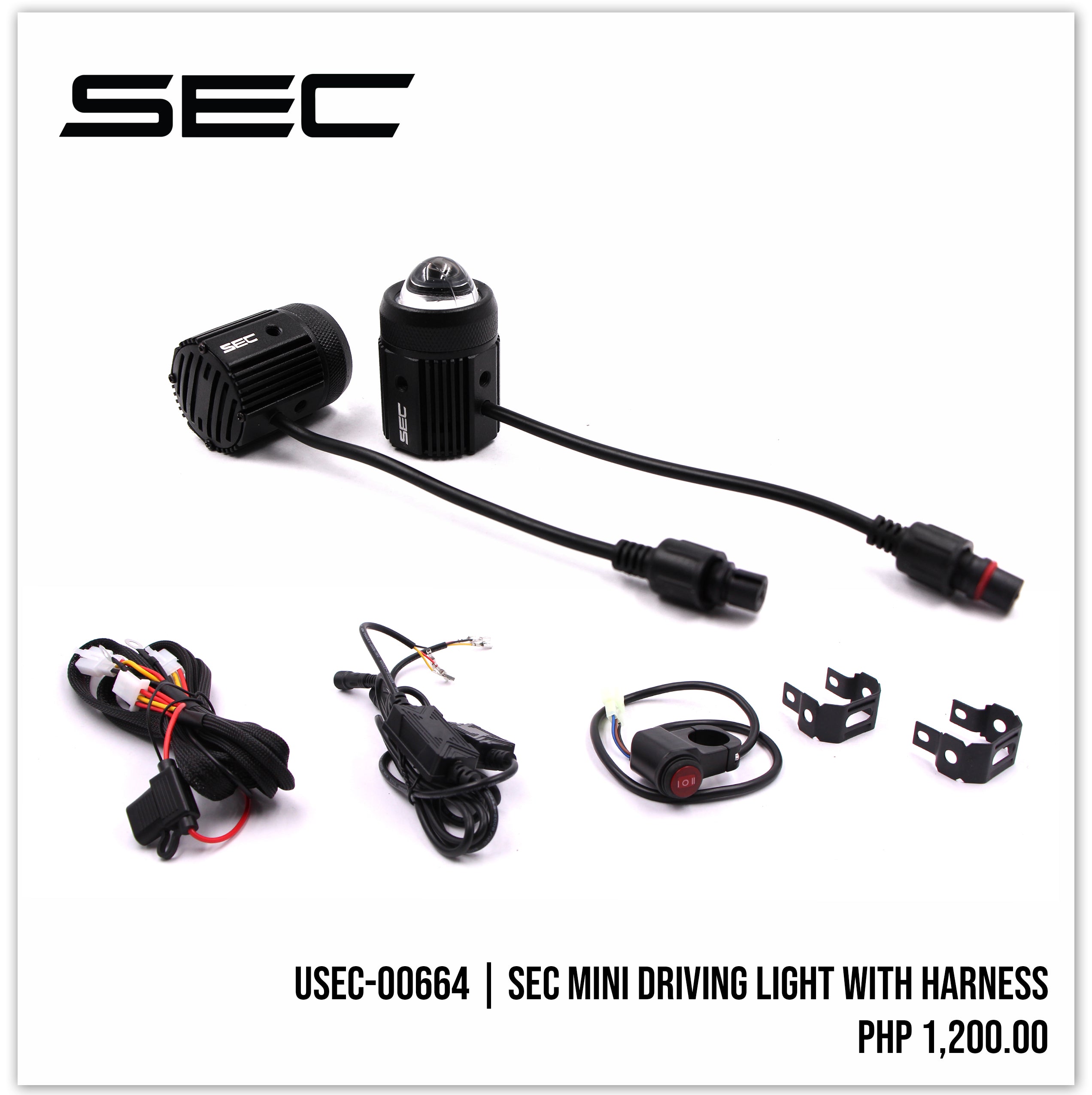 Sec Machine Light Mini Driving Light Sec With Harness – SEC Motosupply